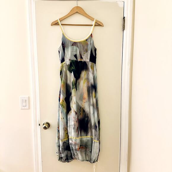 Deco De Vous A Nous Abstract Printed Maxi Dress Sz M - Picture 1 of 5
